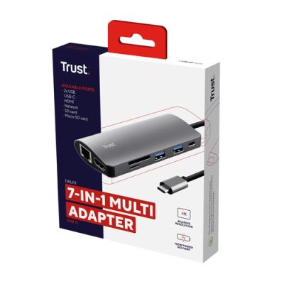 Docking USB Tipo-C Trust Dalyx/ 2xUSB/ 1xUSB Tipo-C PD/ 1xHDMI/