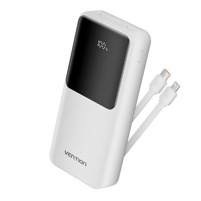 Powerbank 20000mAh Vention FHPW0/ 22.5W/ Blanca/ Incluye Cable