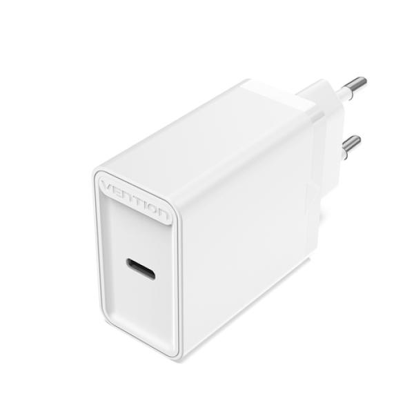 Cargador de Pared Vention FADW0-EU/ 1xUSB Tipo-C/ 20W