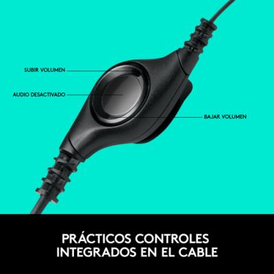 Auriculares Logitech H390/ con Micrófono/ USB/ Negros