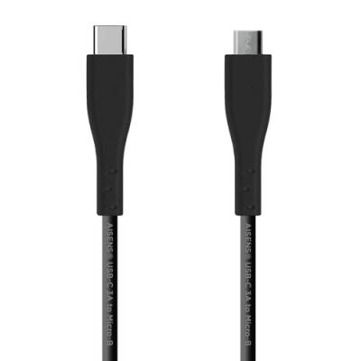 Cable USB 2.0 Aisens A107-0350/ USB Tipo-C Macho - MicroUSB/