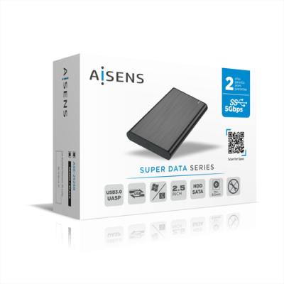 Caja Externa para Disco Duro de 2.5' Aisens ASE-2525B/ USB 3.1/