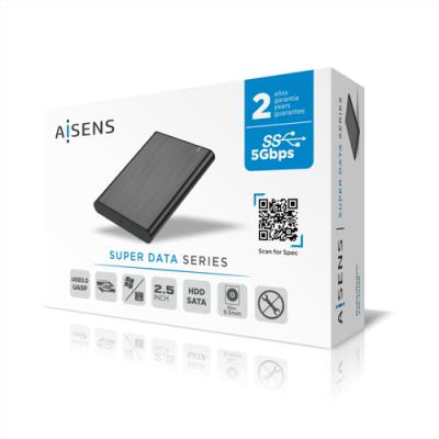 Caja Externa para Disco Duro de 2.5' Aisens ASE-2525B/ USB 3.1/