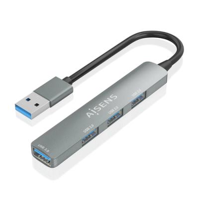 Hub USB 3.0 Aisens A106-0859/ 4xUSB/ Gris