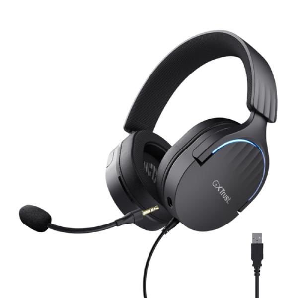 Auriculares Gaming con Micrófono Trust Gaming GXT 490 Fayzo/ USB 2.0