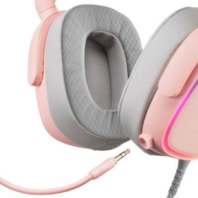 Mars gaming mhaxp pink rgb headphones