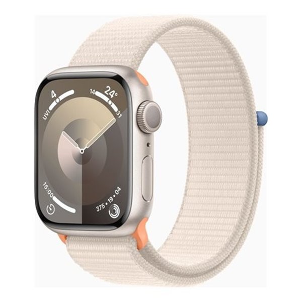 Apple Watch Series 9/ GPS/ 41mm/ Caja de Aluminio Blanco Estrella/ Correa Deportiva Loop Blanco Estrella