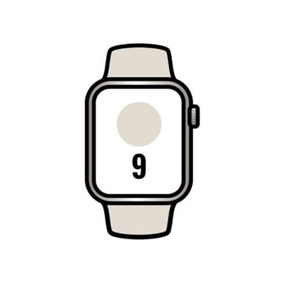 Apple Watch Series 9/ GPS/ 45mm/ Caja de Aluminio Blanco