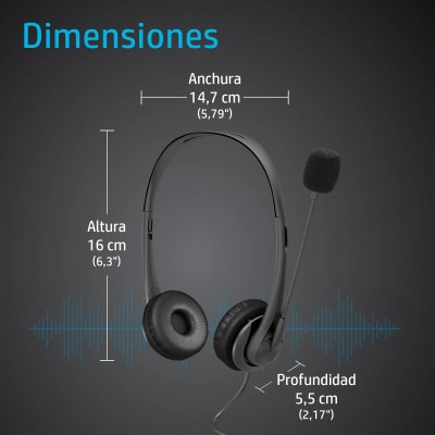 Auriculares HP G2 Stereo / con Micrófono/ Jack 3.5/ Negros