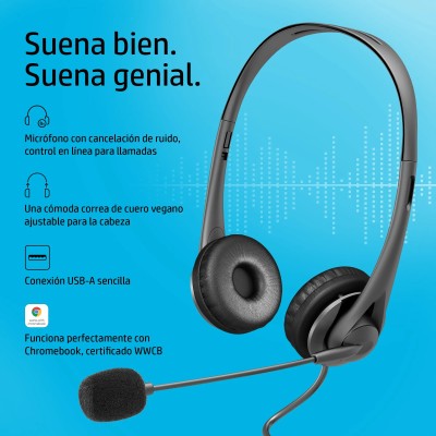 Auriculares HP G2 Stereo / con Micrófono/ USB/ Negros