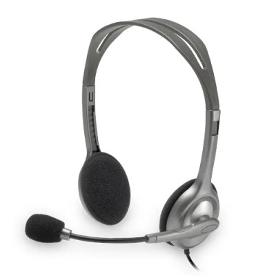 Auriculares Logitech H110/ con Micrófono/ Jack 3.5/ Plateados