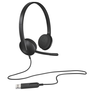 Auriculares Logitech H340/ con Micrófono/ USB/ Negros