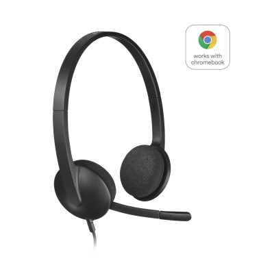 Auriculares Logitech H340/ con Micrófono/ USB/ Negros