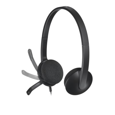 Auriculares Logitech H340/ con Micrófono/ USB/ Negros