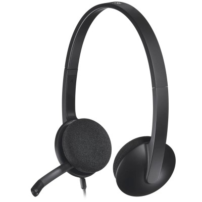 Auriculares Logitech H340/ con Micrófono/ USB/ Negros