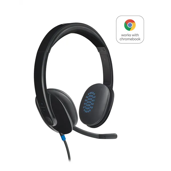 Auriculares Logitech H540/ con Micrófono/ USB/ Negros