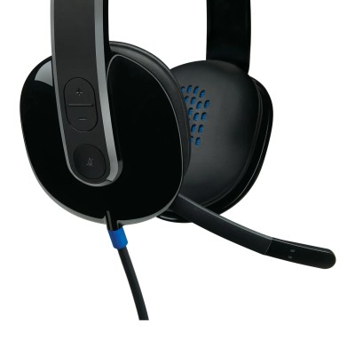 Auriculares Logitech H540/ con Micrófono/ USB/ Negros