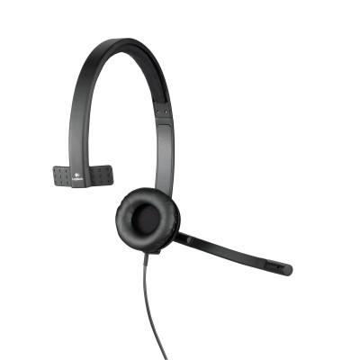 Auricular Logitech H570E/ con Micrófono/ USB/ Negro