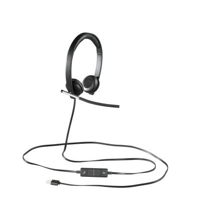 Auriculares Logitech H650e/ con Micrófono/ USB/ Negros