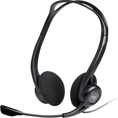 Auriculares Logitech Headset PC 960/ con Micrófono/ USB/ Negros