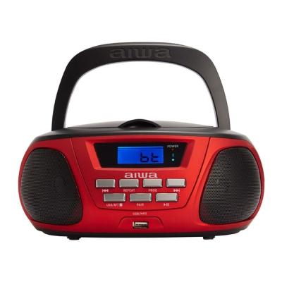 Radio CD Aiwa BBTU-300RD/ 5W/ Rojo