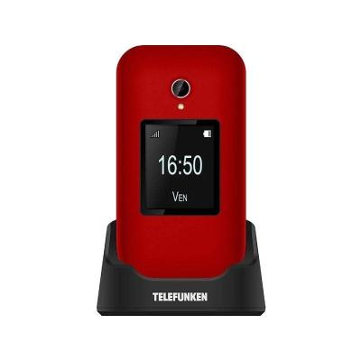 Teléfono Móvil Telefunken S460 para Personas Mayores/ Rojo