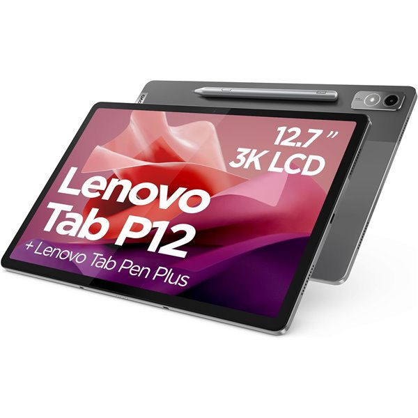 Lenovo Tab P12 12.7' WIFI 256GB 8GB Pantalla 3K Octacore, Gris Tormenta Incluye Lenovo Pen Plus