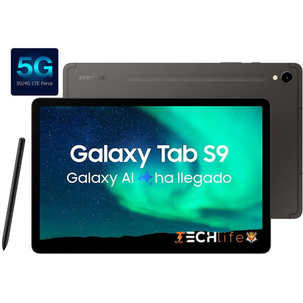 Samsung Galaxy Tab S9 LTE 5G+WIFI 11' AMOLED X2 256GB 12GB Octacore, Grafito