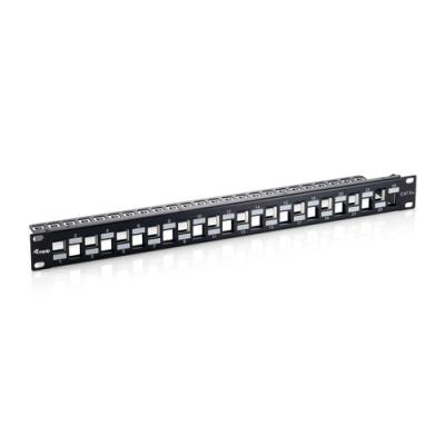 Patch Panel Vacio Cat.6 A 24 Puertos Keystone Apantallado