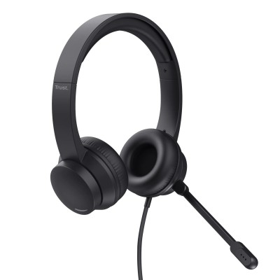 Auriculares Trust HS-201 USB/ con Micrófono/ USB/ Negros