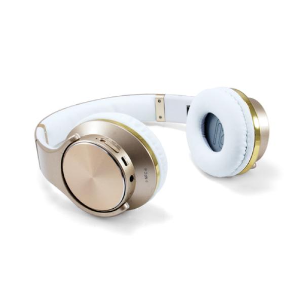 Headset Bluetooth Concetronic Eligio Con Funcion Altavoz Manos Libres Reproduce Desde Microsd Color Oro Offer