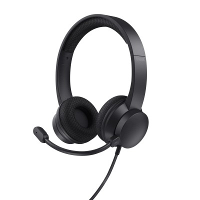 Auriculares Trust HS-260/ con Micrófono/ USB/ Negros