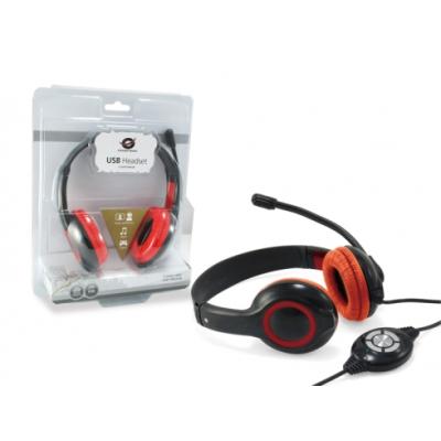 Headset Conceptronic Chatstar2u2r Usb Microfono Flexible