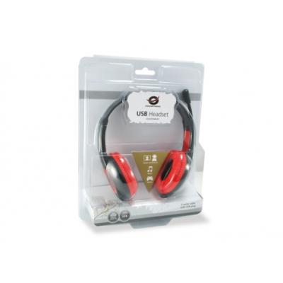 Headset Conceptronic Chatstar2u2r Usb Microfono Flexible