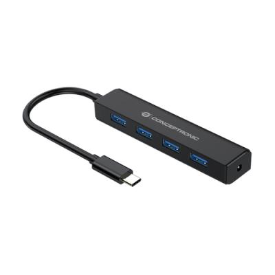 Hub Usb Conceptronic Usb-c A 4 Puertos Tipo A Usb 3.0