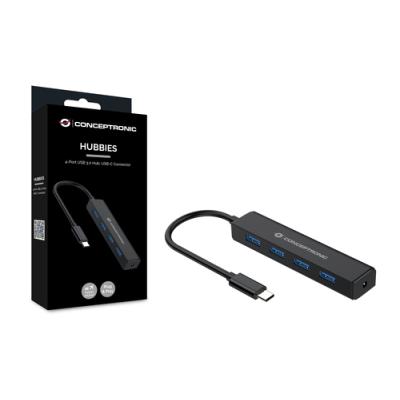 Hub Usb Conceptronic Usb-c A 4 Puertos Tipo A Usb 3.0