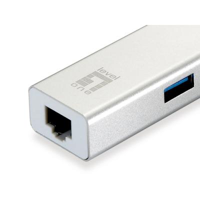 Adaptador Usb 3.0 A Gigabit Ethernet Rj45 Level One Con Hub Usb