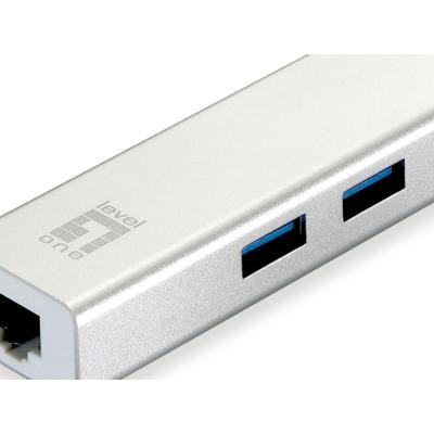 Adaptador Usb 3.0 A Gigabit Ethernet Rj45 Level One Con Hub Usb