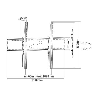 Soporte De Pared Orientable Equip 650322 Para Pantalla De 60"-