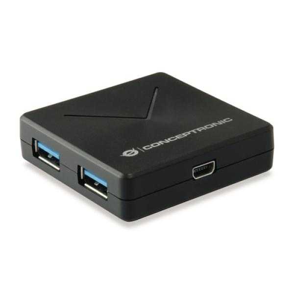 Hub Usb 3.0 Conceptronic Hubbies02b 4 Puertos Usb 3.0 Color Negro