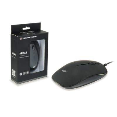 Mouse Conceptronic Regas Optico Desktop Color Negro