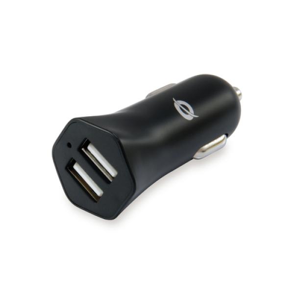 Cargador De Coche Conceptronic Carden03b 2 Puertos Usb A 5v/2.4a 12w