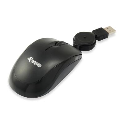 Mouse Equip Life Optico 2 Botones Usb Cable Retractil Color