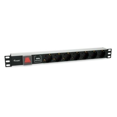 Regleta Alimentacion Rack 19" 1u 7 Tomas Con Interruptor Y