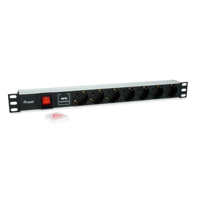 Regleta Alimentacion Rack 19" 1u 7 Tomas Con Interruptor Y