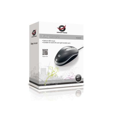 Mouse Conceptronic Easy Optical Usb Negro Y Plata C08-278