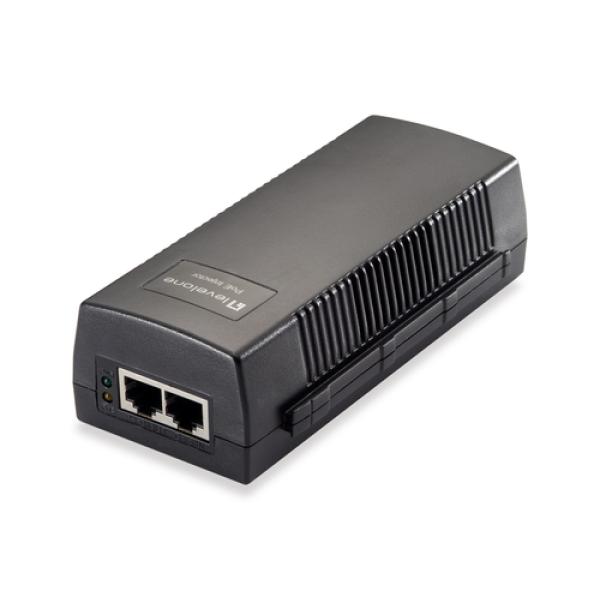 Poe Injector Adapter Gigabit Level One 30w Pasa Datos Y Alimentacion Por El Mismo Cable Hasta 100m