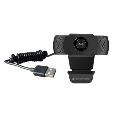 Webcam Fhd Conceptronic Amdis 1080p Usb 3.6mm 30 Fps Angulo