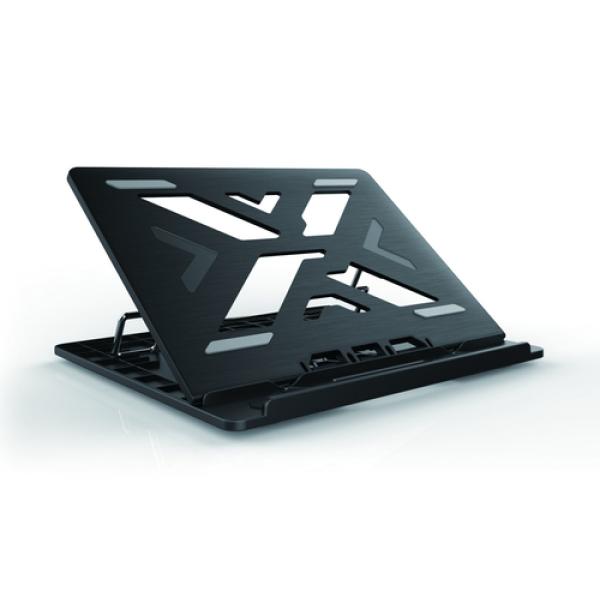 Base Refrigeracion Ergonomica De Aluminio Para Portatiles Conceptronic Color Negro