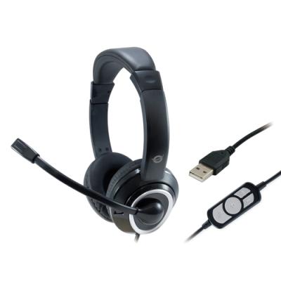 Headset Conceptronic Polona Usb Microfono Flexible Control De